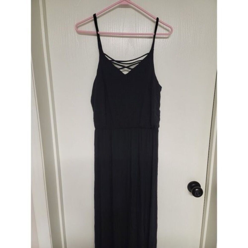 womens black maurices long and soft dress size small